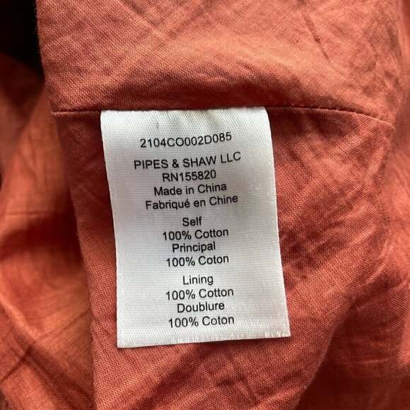 Veronica Beard Malgosia Floral Cotton Midi Dress Ruffle Tiered Orange 4 - Picture 7 of 9